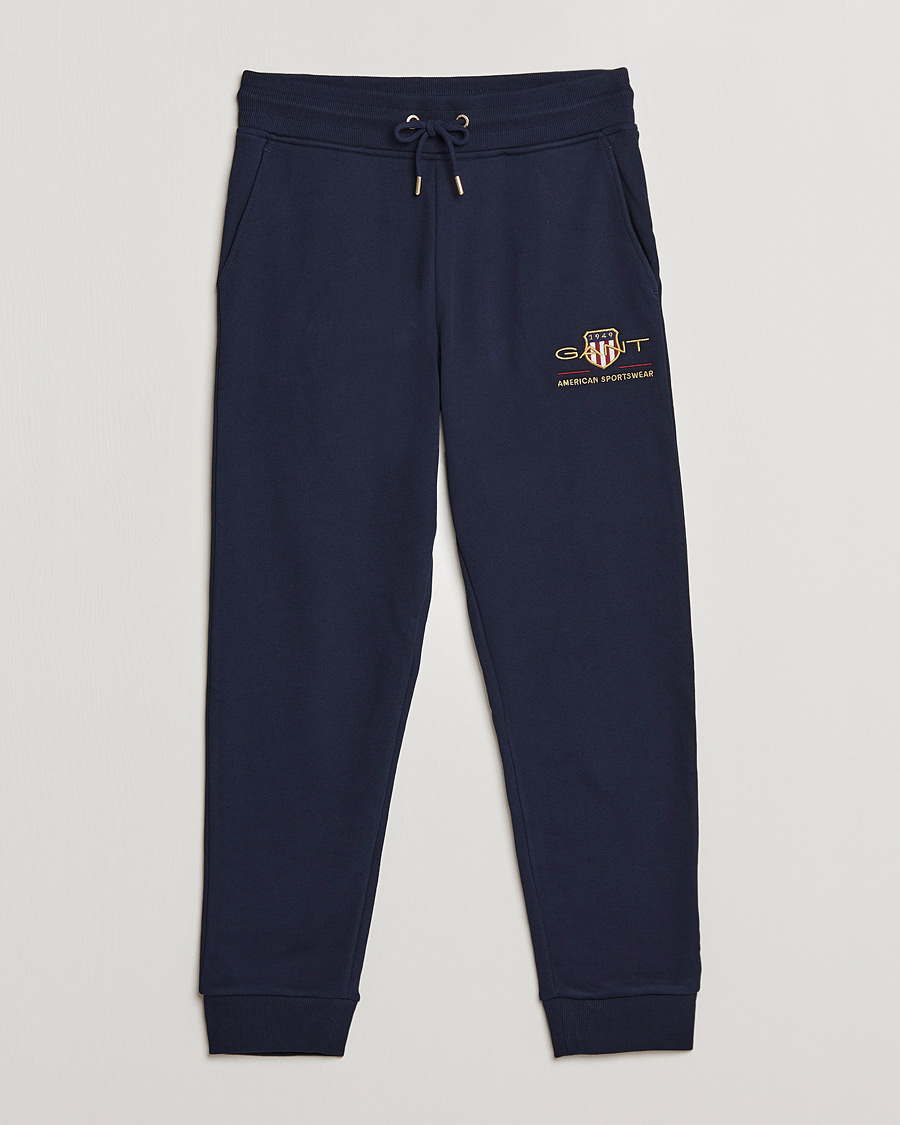 Heren | Broeken | GANT | Archive Shield Sweatpants Evening Blue
