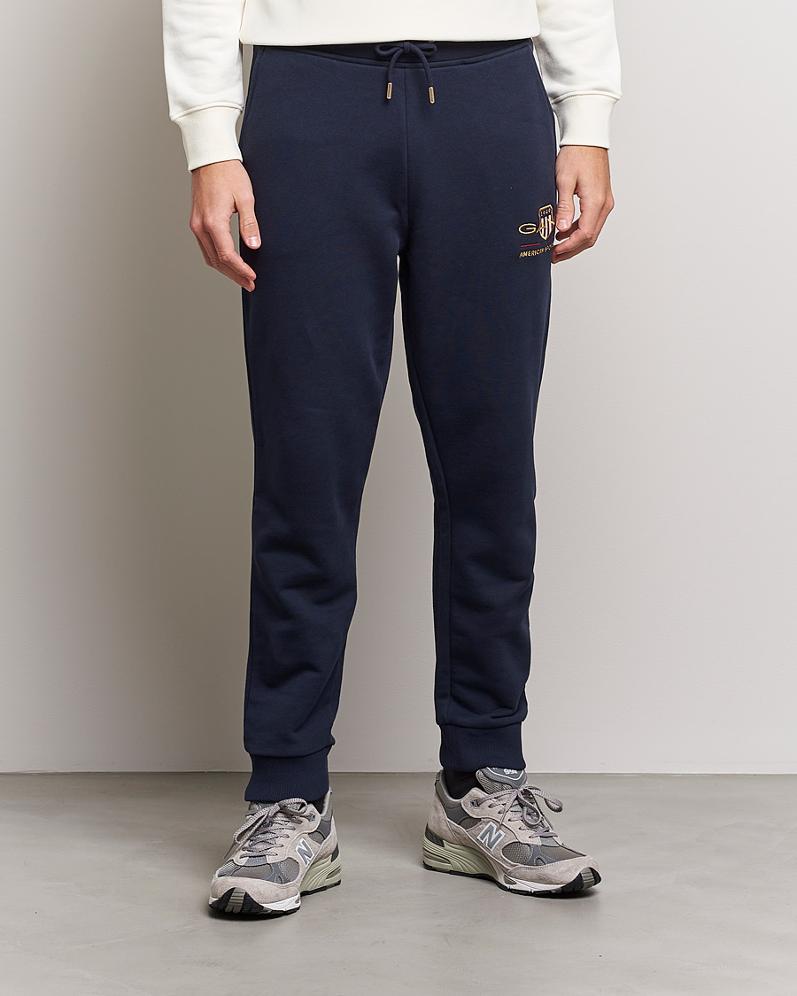 Heren | Broeken | GANT | Archive Shield Sweatpants Evening Blue