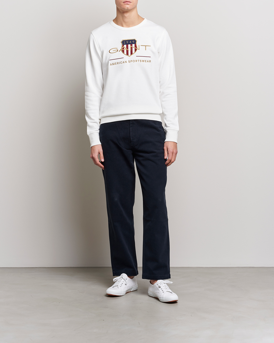 Heren | Truien | GANT | Archive Shield Crew Neck Sweatershirt Eggshell