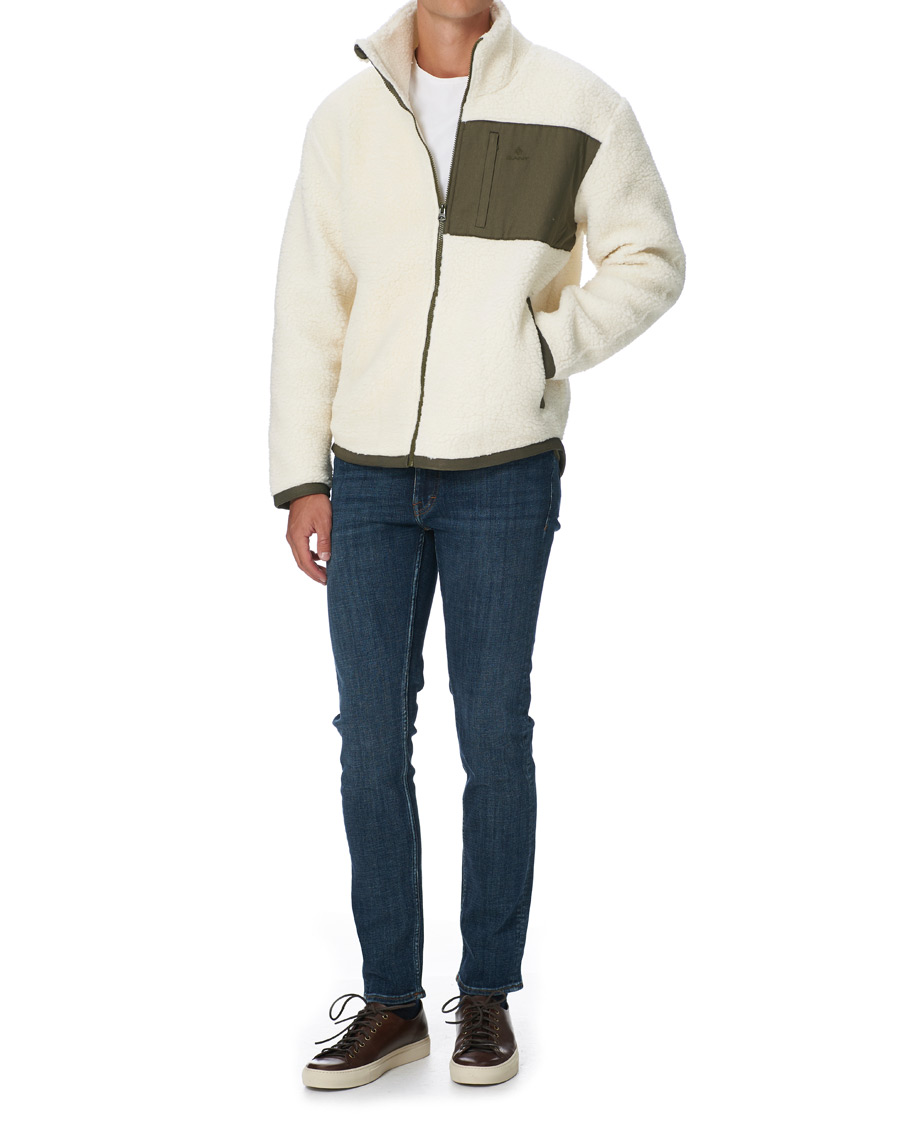 Homme | Pulls Et Tricots | GANT | Fleece Full Zip Jacket Cream