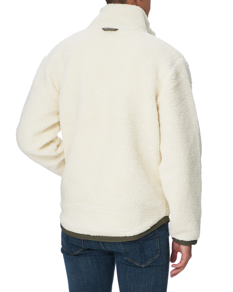 Homme | Pulls Et Tricots | GANT | Fleece Full Zip Jacket Cream
