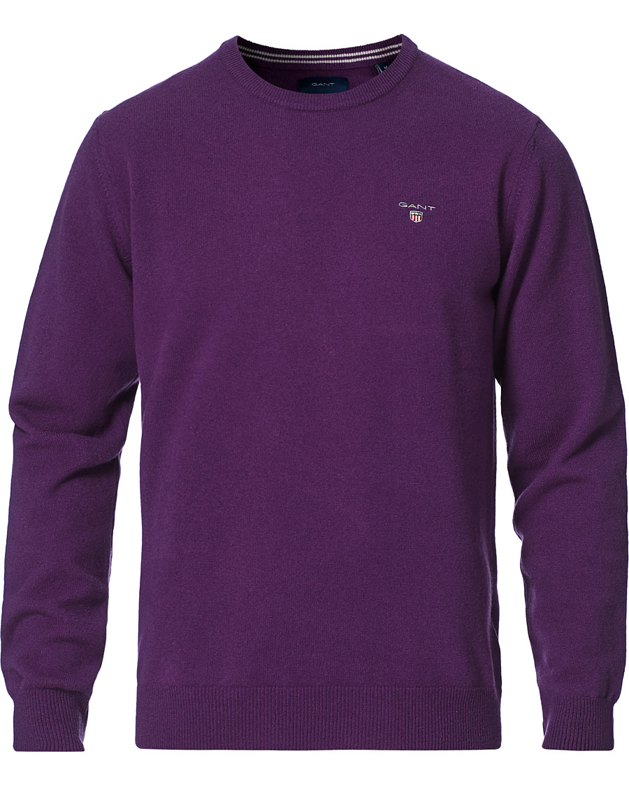 Homme | Pulls Et Tricots | GANT | Lambswool Crew Neck Pullover Imperial Purple