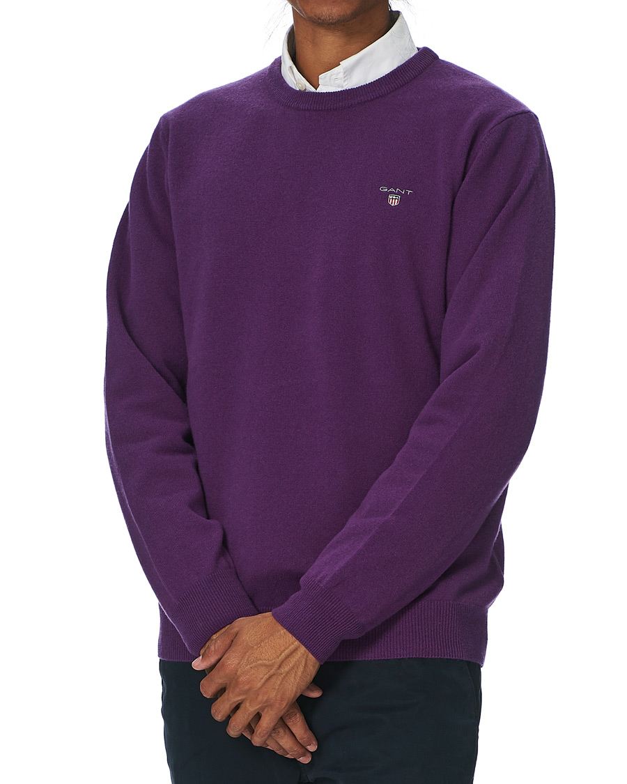 Homme | Pulls Et Tricots | GANT | Lambswool Crew Neck Pullover Imperial Purple