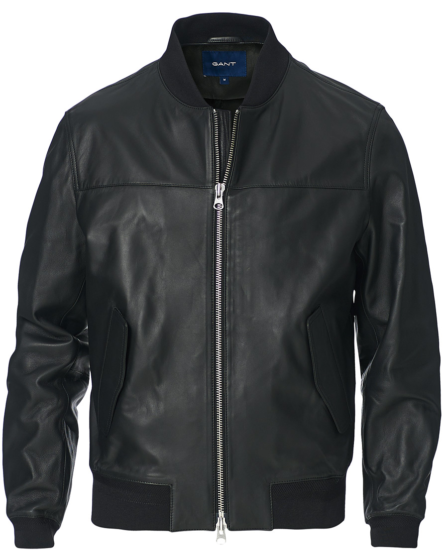 Homme | Manteaux Et Vestes | GANT | Light Leather Jacket Black