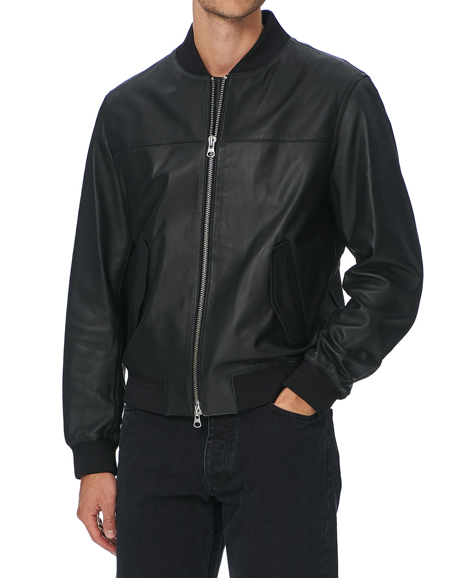 Homme | Manteaux Et Vestes | GANT | Light Leather Jacket Black