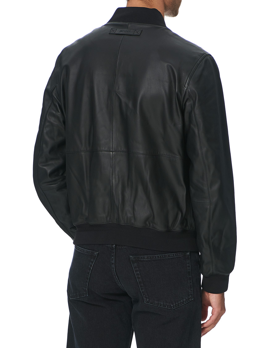Homme | Manteaux Et Vestes | GANT | Light Leather Jacket Black