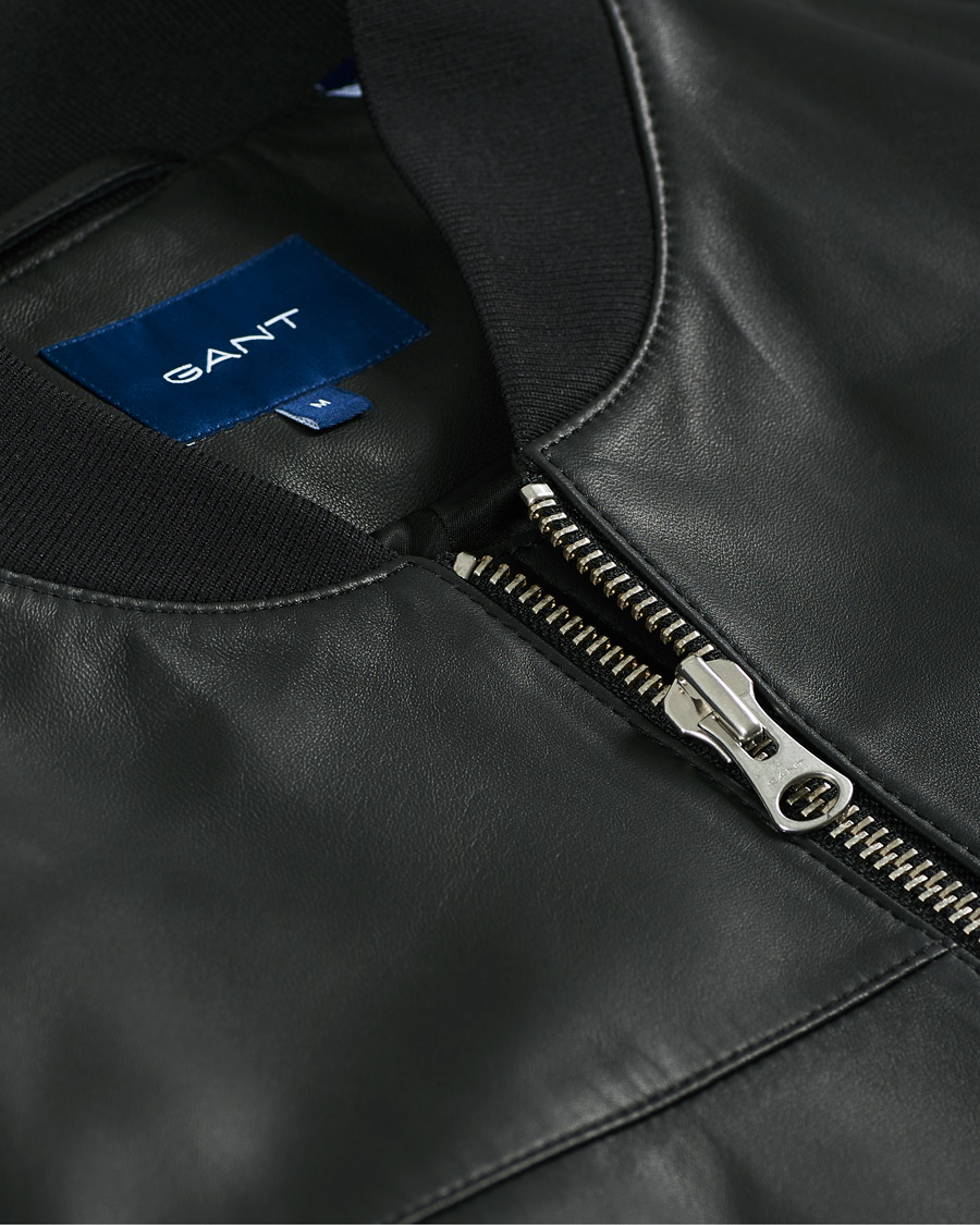 Homme | Manteaux Et Vestes | GANT | Light Leather Jacket Black
