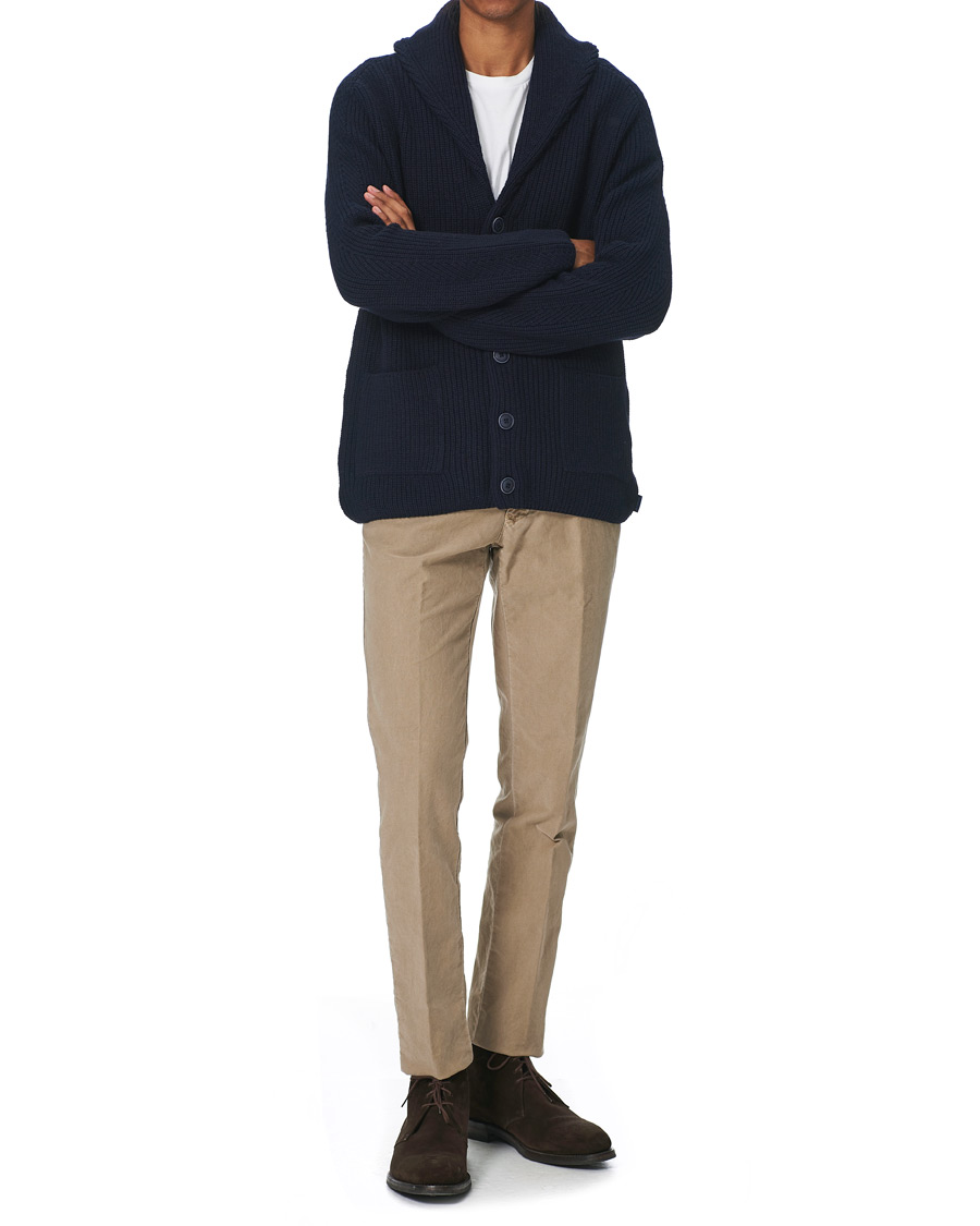 Homme | Pulls Et Tricots | GANT | Mohair Blend Shawl Cardigan Evening Blue