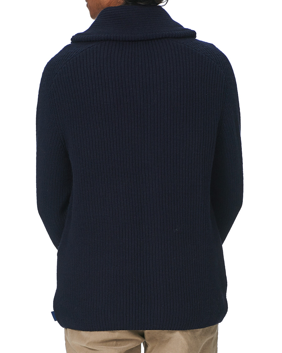 Homme | Pulls Et Tricots | GANT | Mohair Blend Shawl Cardigan Evening Blue