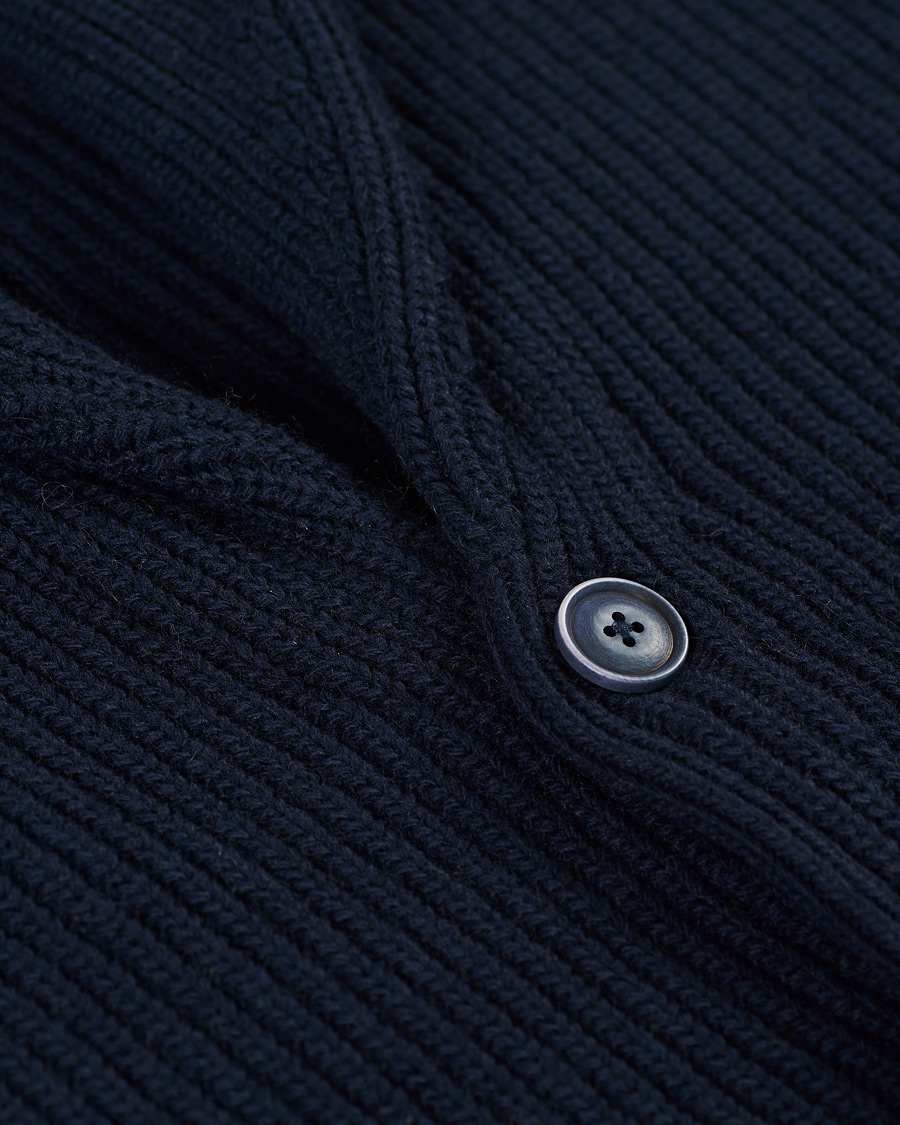 Homme | Pulls Et Tricots | GANT | Mohair Blend Shawl Cardigan Evening Blue