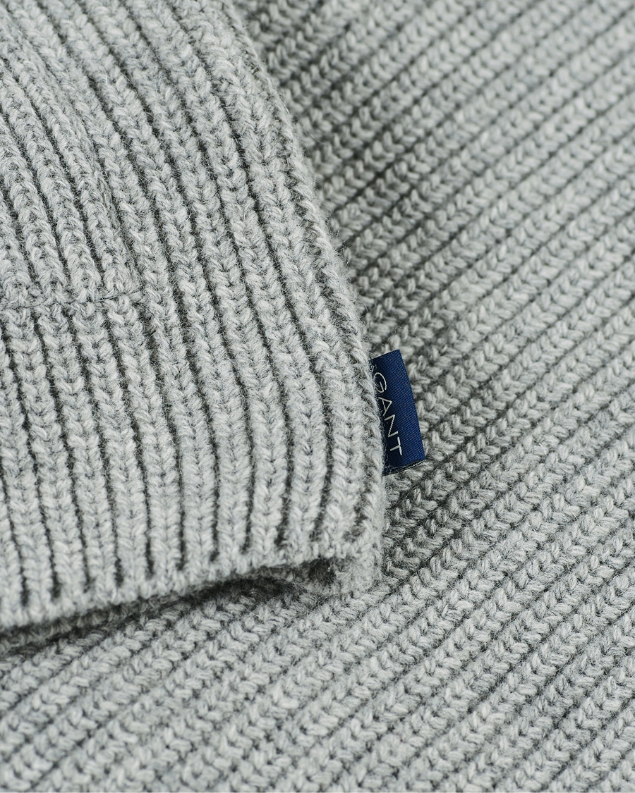 Homme | Pulls Et Tricots | GANT | Mohair Blend Shawl Cardigan Grey Melange