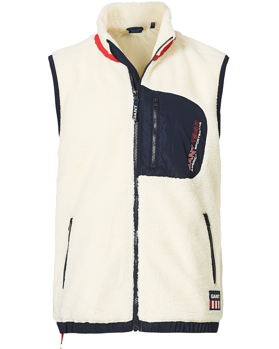 Homme | Manteaux Et Vestes | GANT | Sherpa Fleece Vest Off White