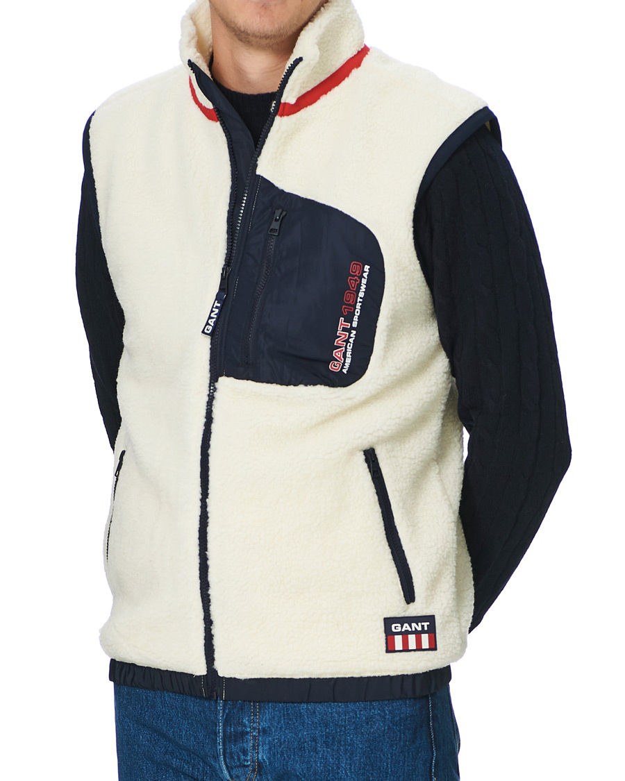 Homme | Manteaux Et Vestes | GANT | Sherpa Fleece Vest Off White