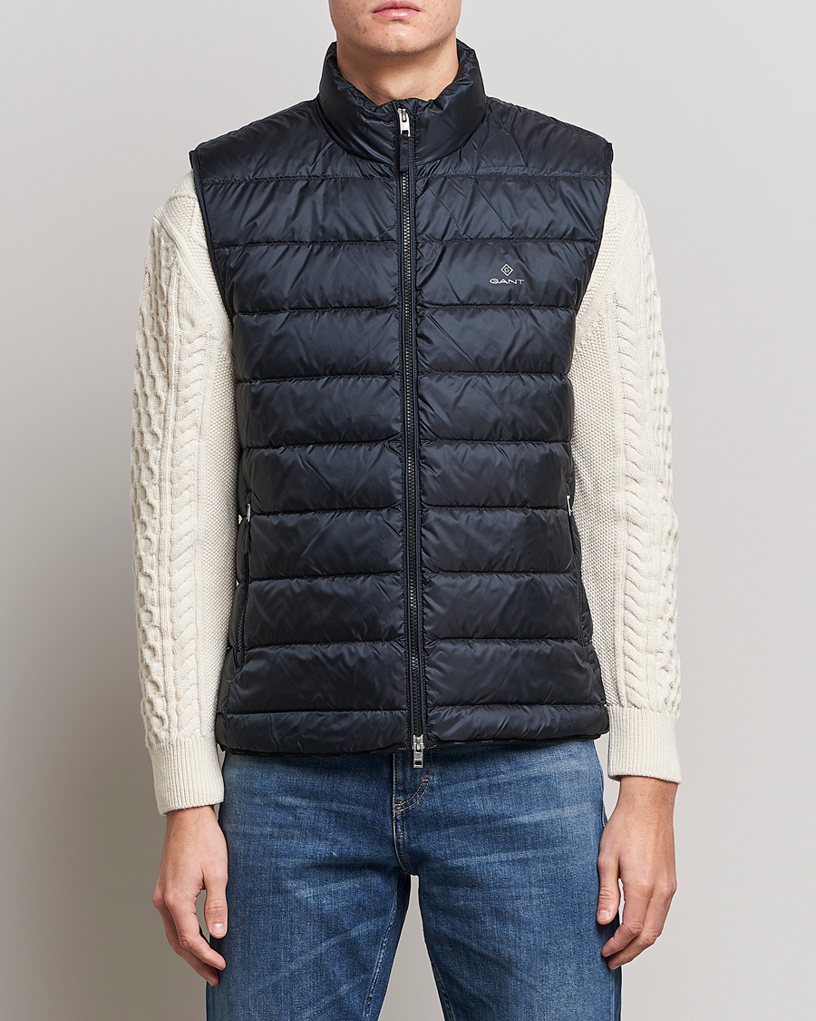 Heren | Gilets | GANT | The Light Down Gilet Black