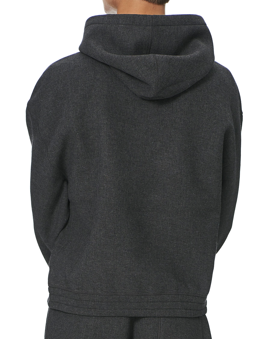 Homme | Pulls Et Tricots | AMI | Oversize Wool Blend Hoodie Dark Grey Melange