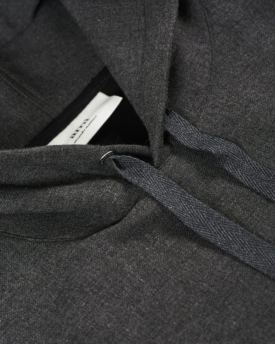 Homme | Pulls Et Tricots | AMI | Oversize Wool Blend Hoodie Dark Grey Melange