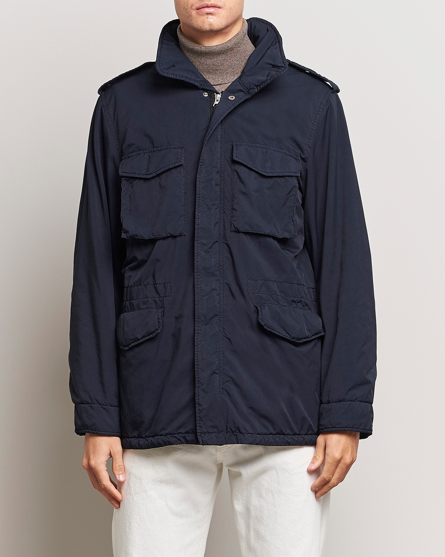 Homme | Manteaux Et Vestes | Aspesi | Garment Dyed Field Jacket Navy