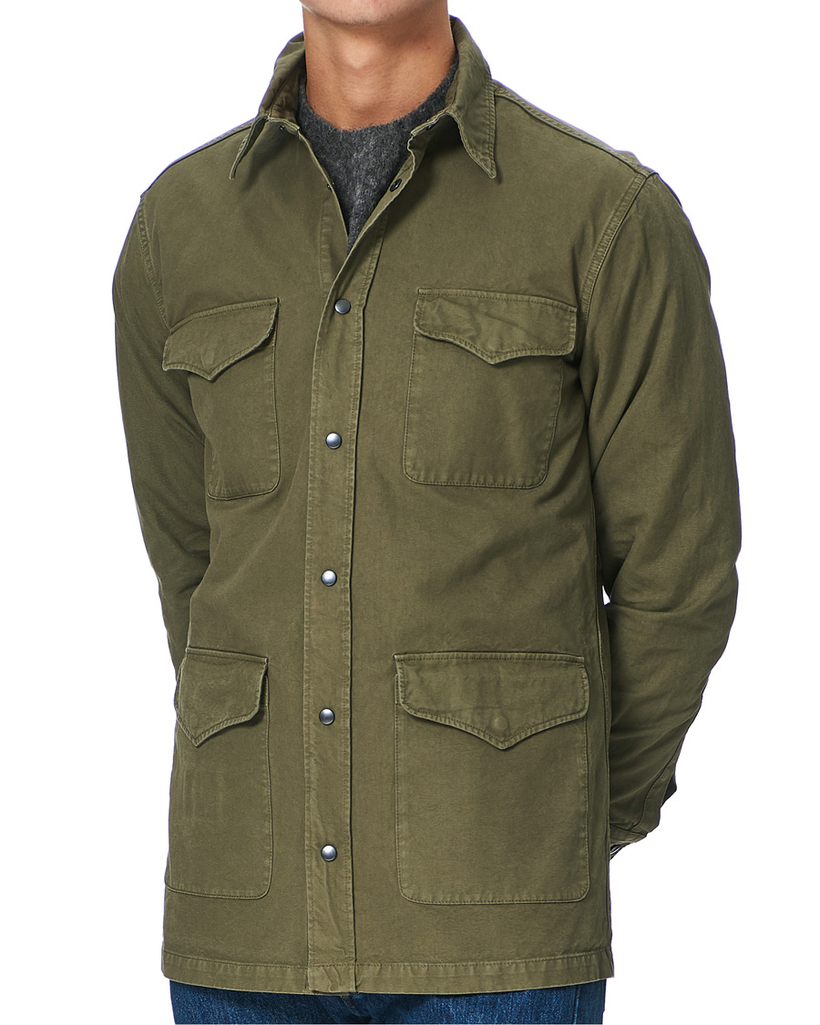 Heren | Overhemden | Aspesi | Hercules Cotton Overshirt Light Military