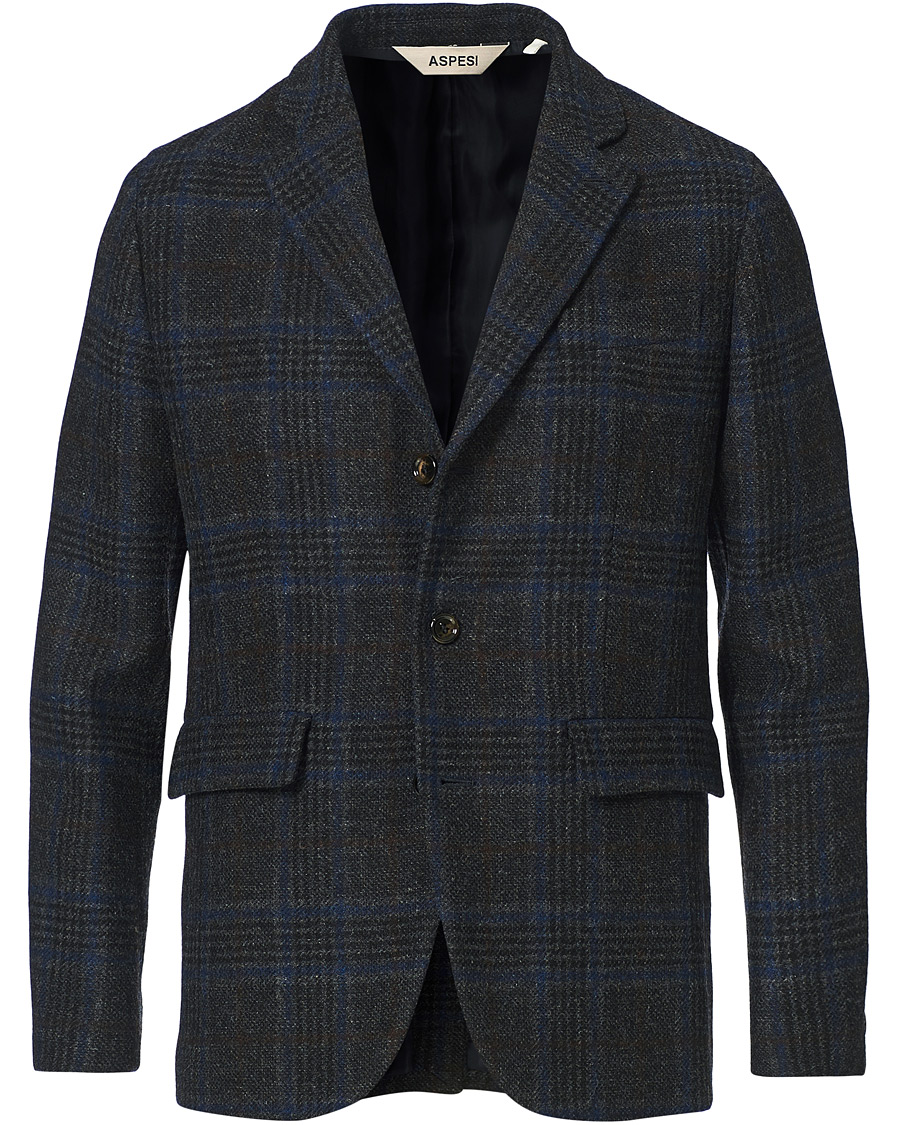 Homme | Blazers | Aspesi | Kuki Tweed Blazer Grey Check