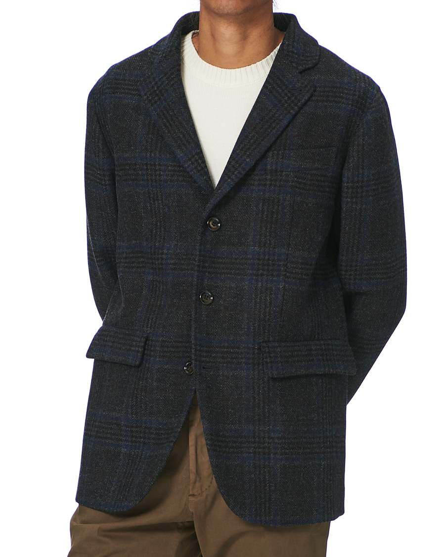 Homme | Blazers | Aspesi | Kuki Tweed Blazer Grey Check