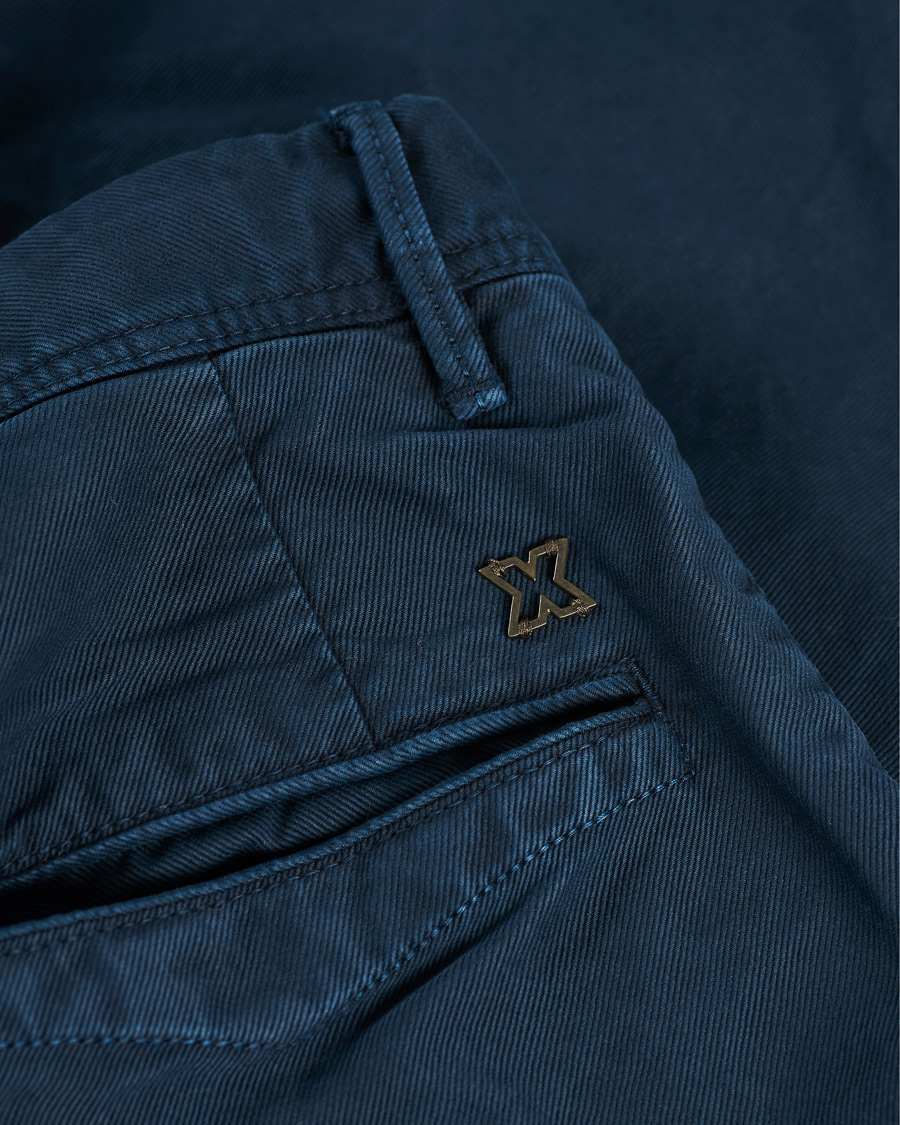 Homme | Pantalons | Incotex | Slim Fit Garment Dyed Slacks Navy