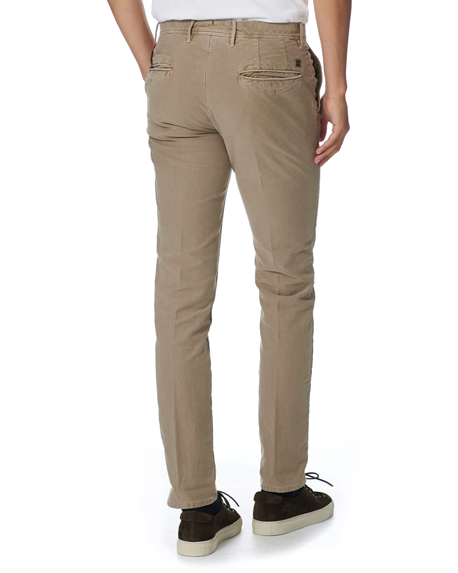 Homme | Pantalons | Incotex | Slim Fit Garment Dyed Slacks Beige
