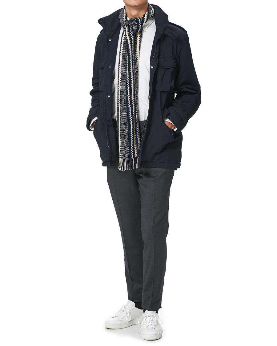 Homme | Missoni Wool Scarf Navy/Cream | Missoni | Wool Scarf Navy/Cream