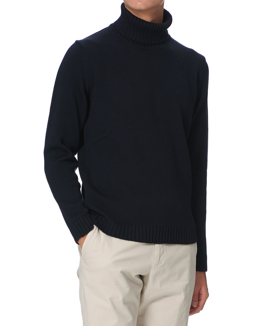 Heren | Truien | Zanone | Virgin Merino Wool Rollneck Navy