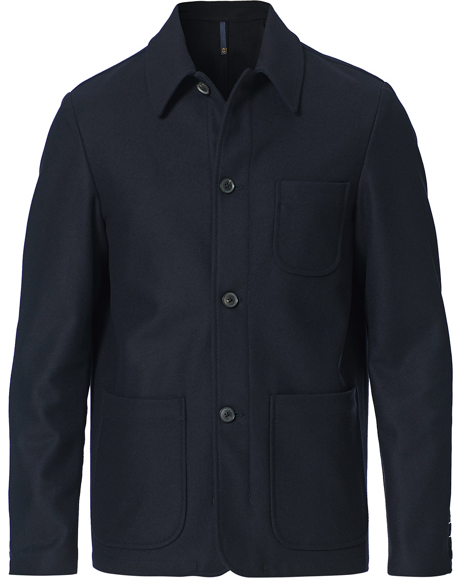 Homme | Manteaux Et Vestes | Slowear | Cashmere Blend Shirt Jacket Navy