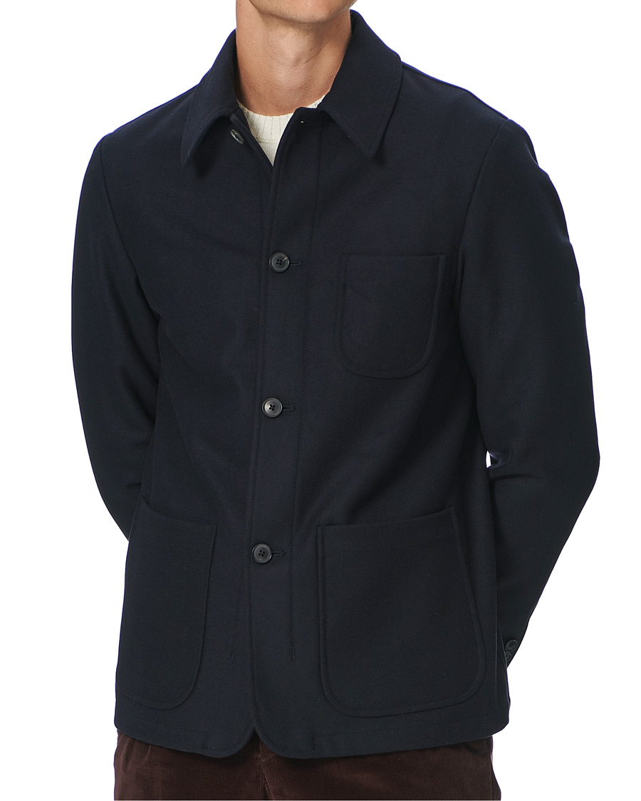 Homme | Manteaux Et Vestes | Slowear | Cashmere Blend Shirt Jacket Navy