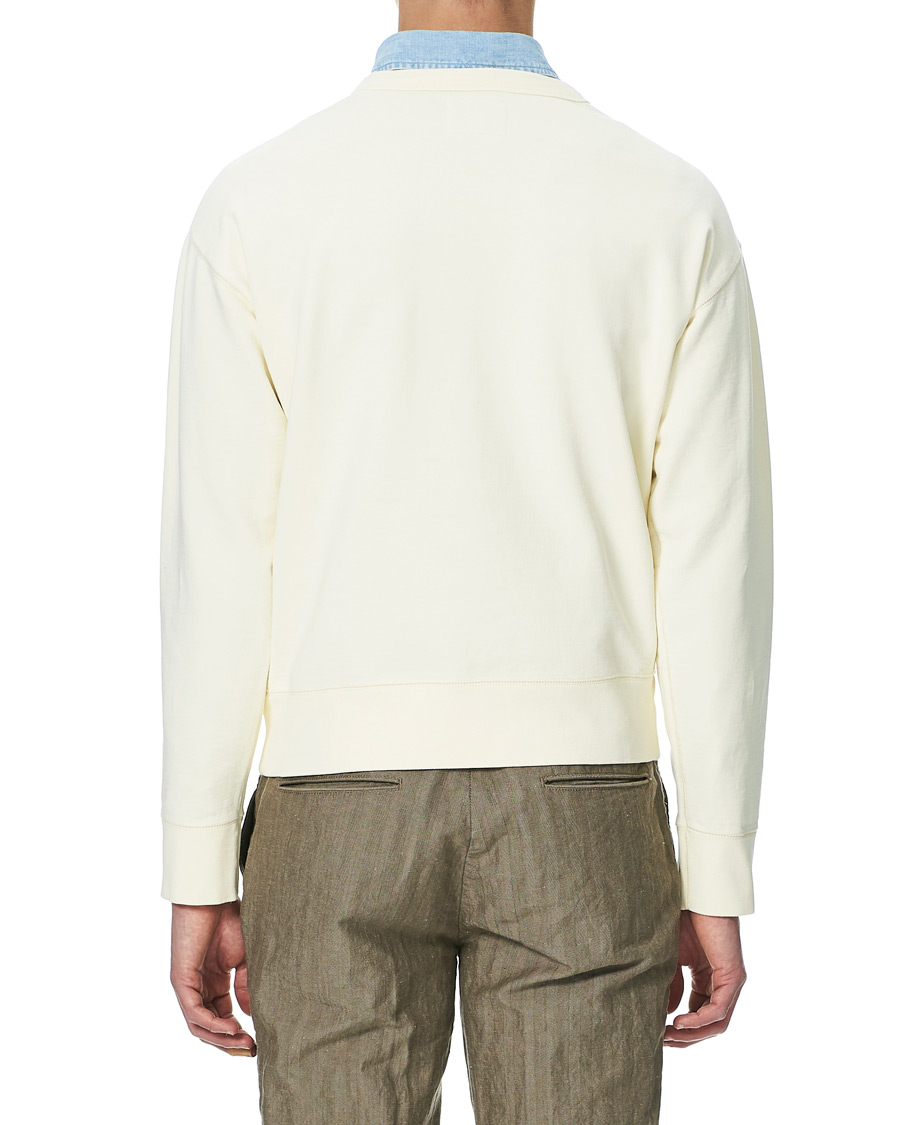Homme | Pulls Et Tricots | Drake's | Chain Stitched Cotton Sweatshirt Off White