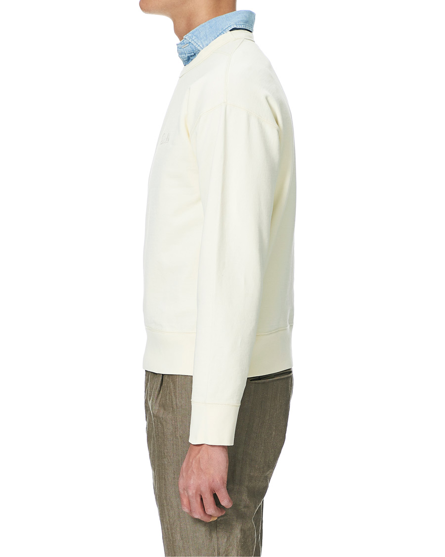 Homme | Pulls Et Tricots | Drake's | Chain Stitched Cotton Sweatshirt Off White