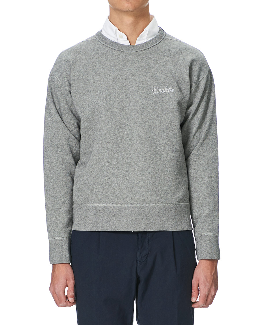 Homme | Pulls Et Tricots | Drake's | Sweatshirt Solid Grey Melange