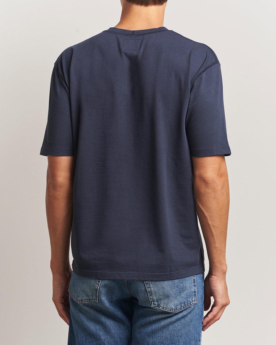 Heren | T-shirts | Drake's | Short Sleeve Hiking T-Shirt Navy