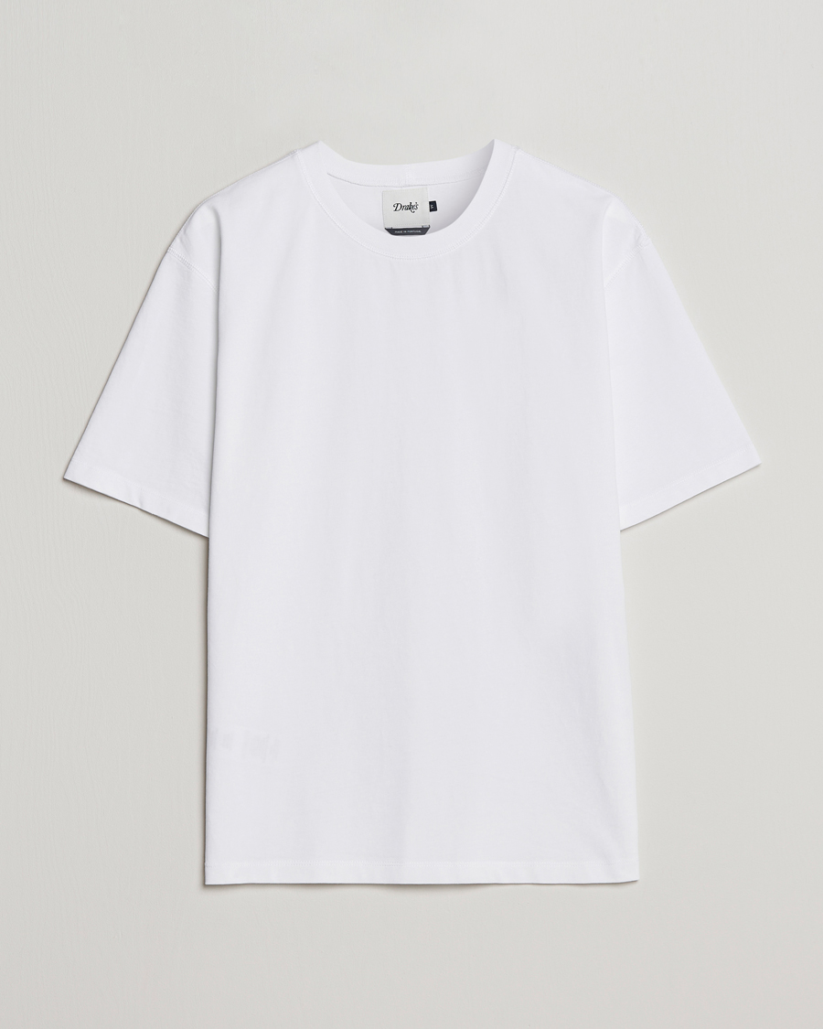 Homme | T-shirts | Drake's | Short Sleeve Hiking T-Shirt White