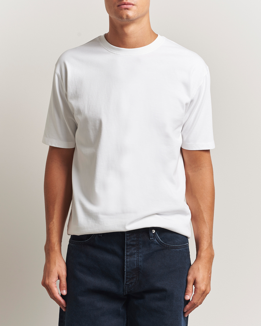 Homme | T-shirts | Drake's | Short Sleeve Hiking T-Shirt White