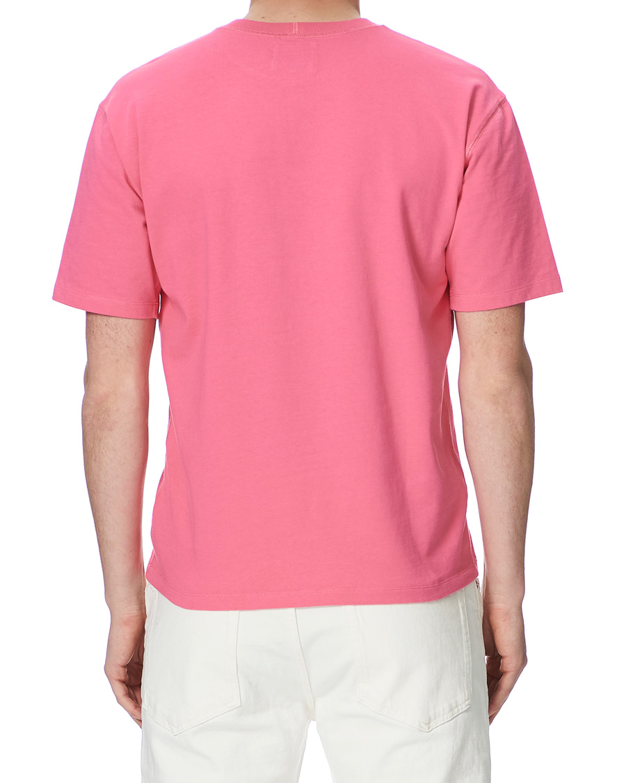 Heren | T-shirts | Drake's | Cotton Crew Neck Hiking Tee Fuschia