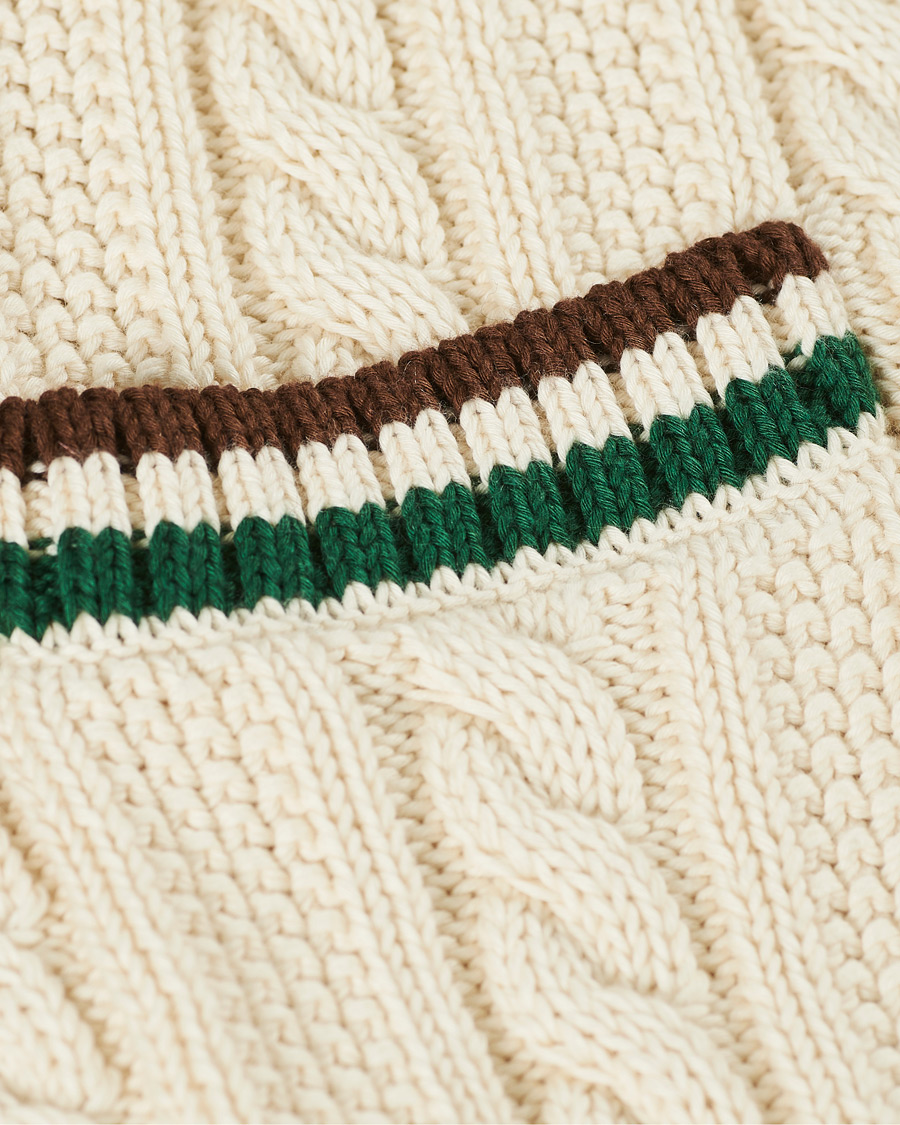 Homme | Pulls Et Tricots | Drake's | Cotton/Cashmere Cricket V-Neck Jumper Ecru