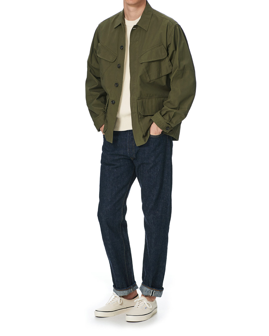Homme | Manteaux Et Vestes | Drake's | Cotton Ripstop Jungle Jacket Khaki