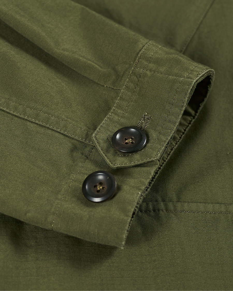 Homme | Manteaux Et Vestes | Drake's | Cotton Ripstop Jungle Jacket Khaki