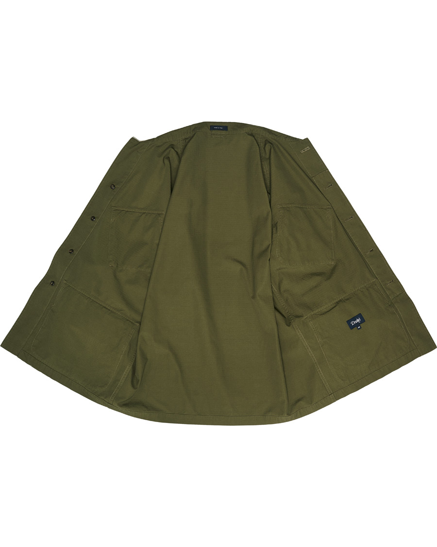 Homme | Manteaux Et Vestes | Drake's | Cotton Ripstop Jungle Jacket Khaki