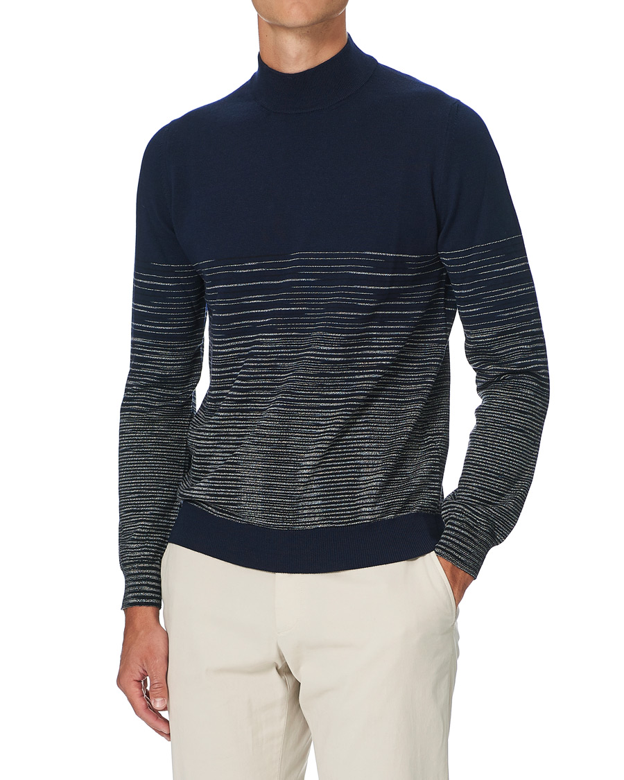 Homme | Pulls Et Tricots | Missoni | Gradient Wool Turtleneck Navy