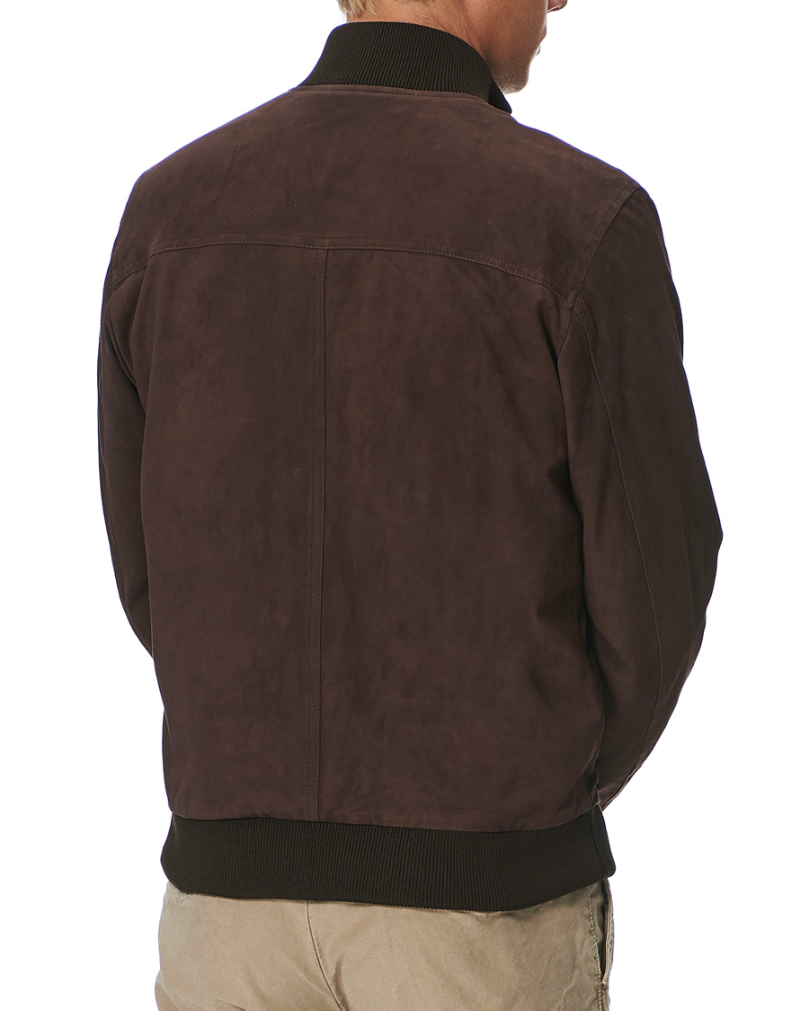 Homme | Manteaux Et Vestes | Valstar | Valstarino Suede Jacket Dark Brown