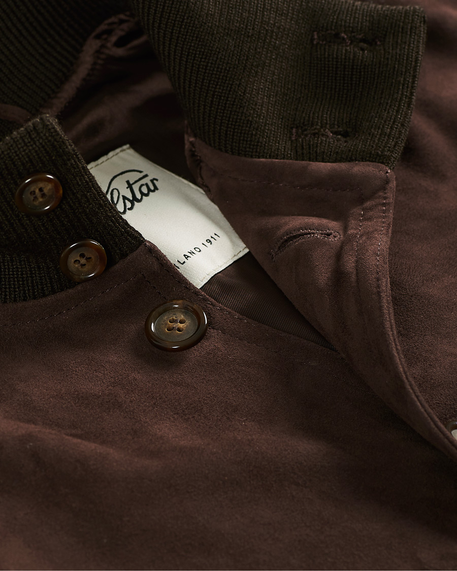 Homme | Manteaux Et Vestes | Valstar | Valstarino Suede Jacket Dark Brown