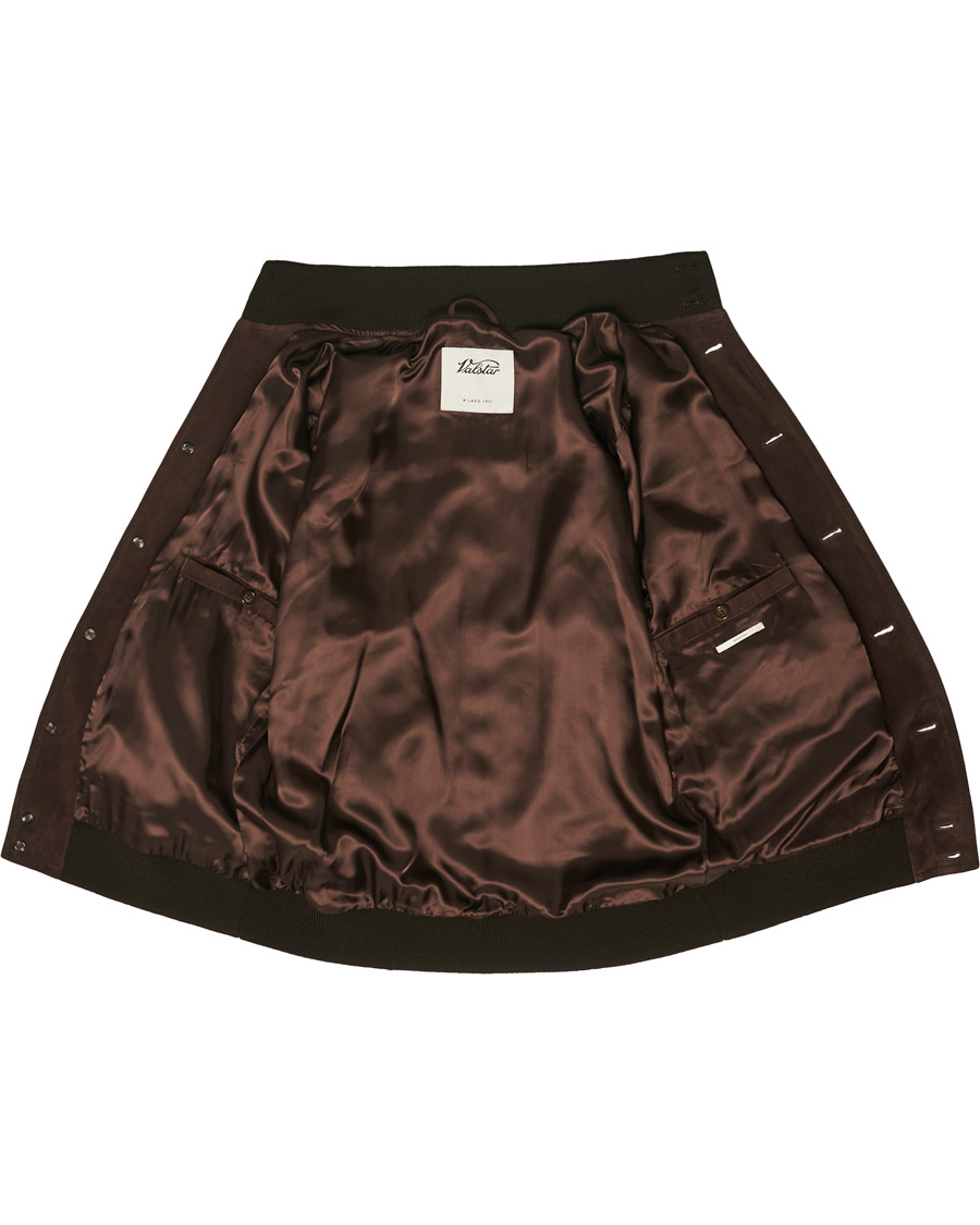 Homme | Manteaux Et Vestes | Valstar | Valstarino Suede Jacket Dark Brown