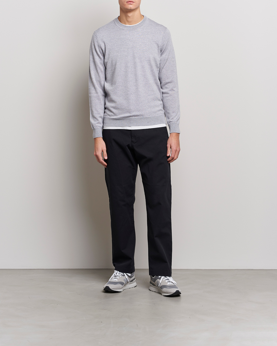 Homme | Pulls Et Tricots | NN07 | Ted Merino Crew Neck Pullover Light Grey