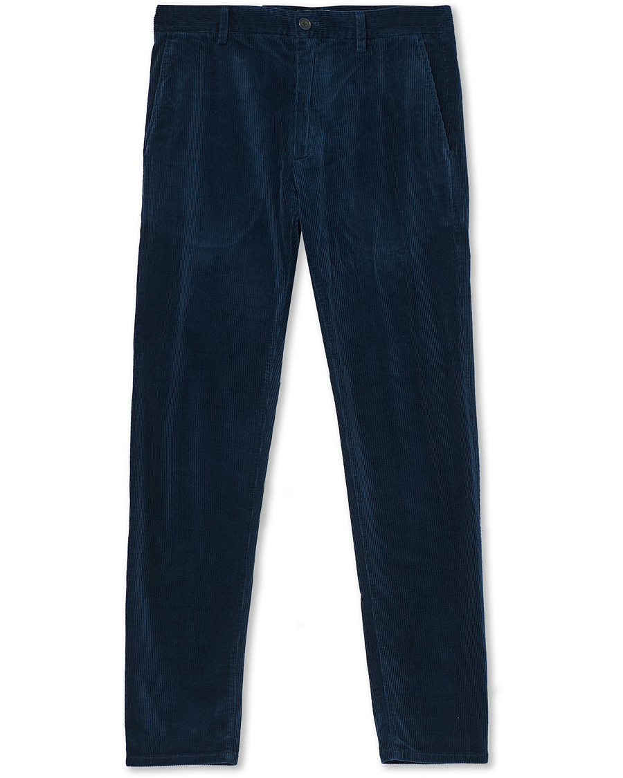 Homme | Pantalons | NN07 | Karl Regular Fit Corduroy Trousers Ocean