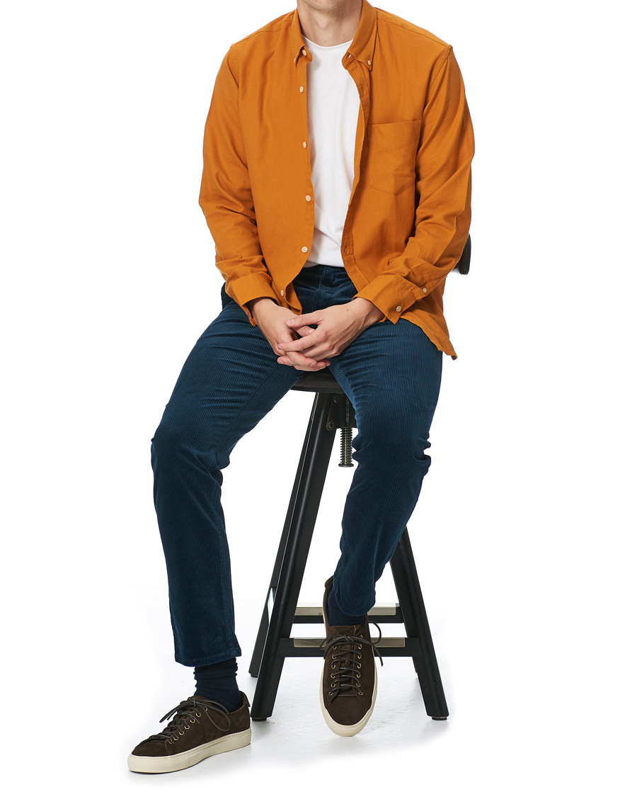 Homme | Pantalons | NN07 | Karl Regular Fit Corduroy Trousers Ocean