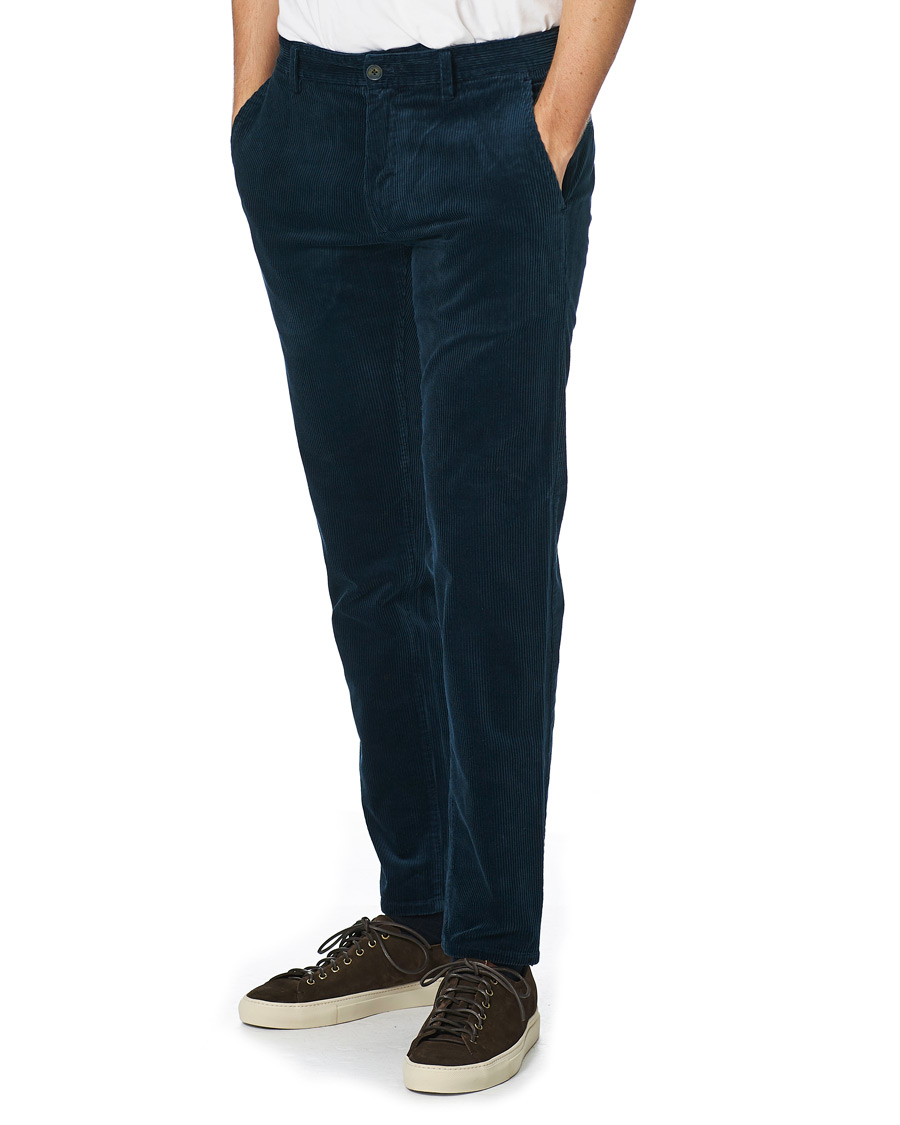Homme | Pantalons | NN07 | Karl Regular Fit Corduroy Trousers Ocean