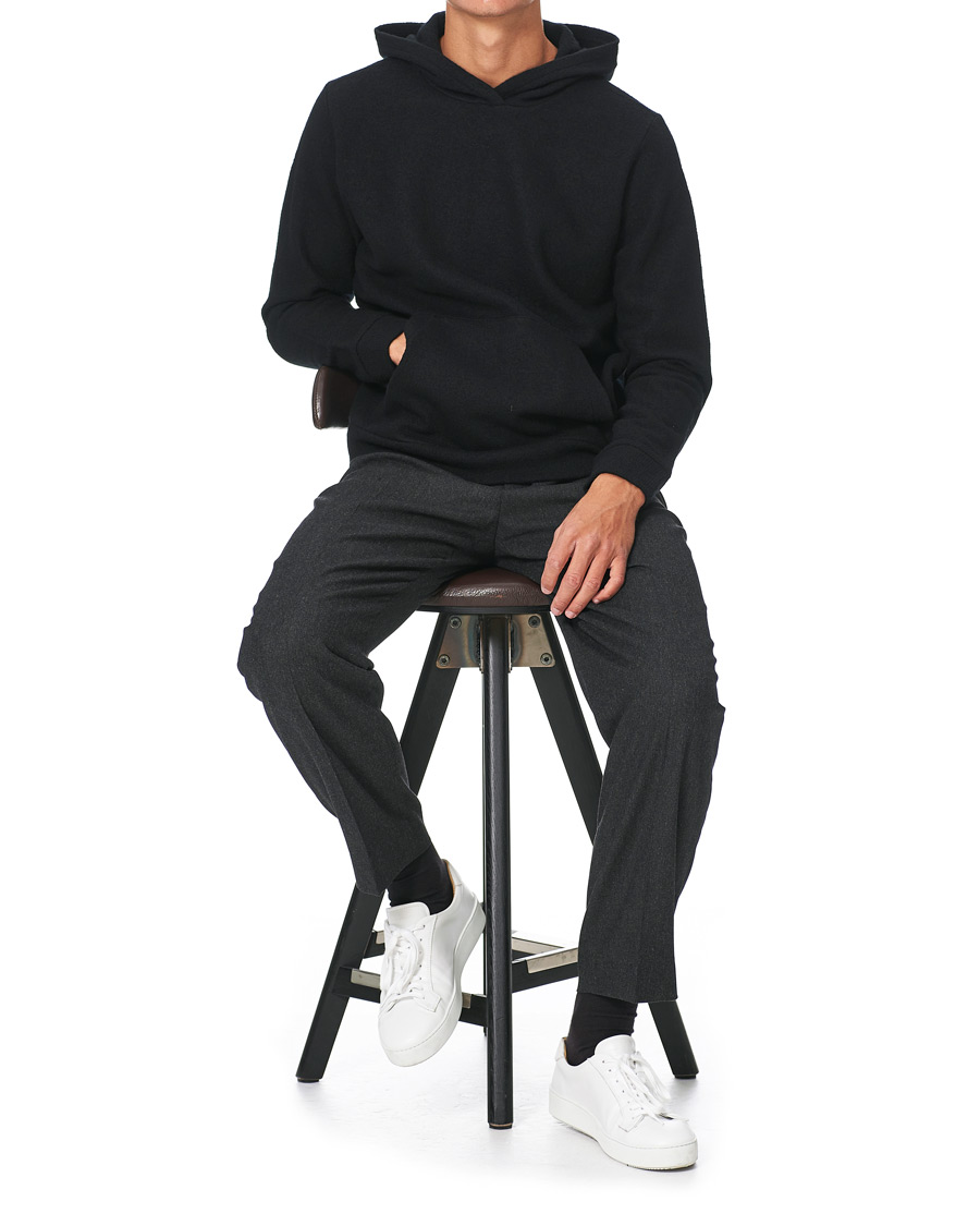 Homme | Pulls Et Tricots | NN07 | Mark Boiled Wool Hoodie Black